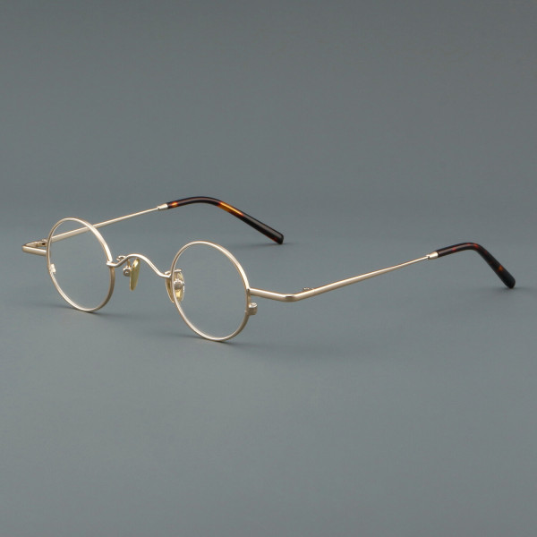 Round Metal Glasses LE7013_Gold