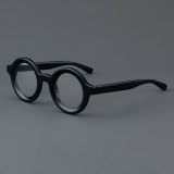 Round Acetate Glasses LE7032_Black