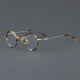 Round Acetate Glasses LE7028_Yellow Tortoise