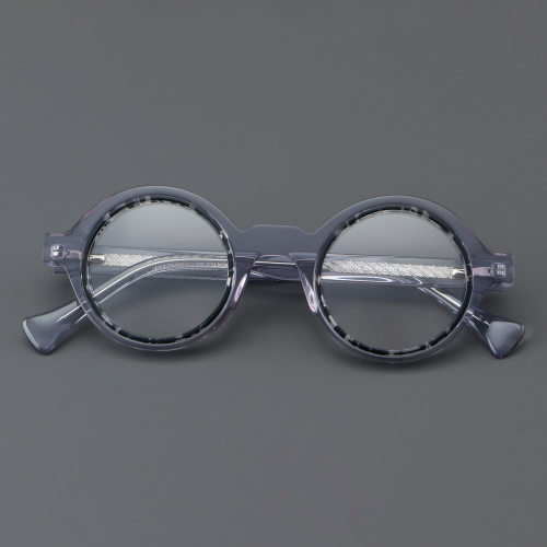 Round Acetate Glasses LE7057_Grey