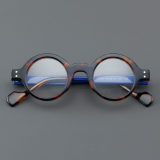 Round Acetate Glasses LE7021_Tortoise Front View