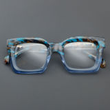 Square Acetate Glasses LE7022_Tortoise - Blue