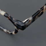 Geometric Acetate Glasses LE7026_Beige Tortoise