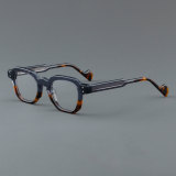 Square Acetate Glasses LE7047_Grey - Tortoise