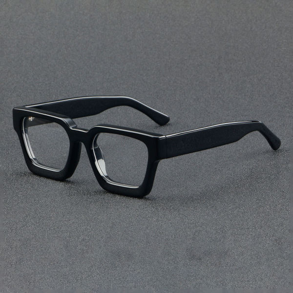 Square Acetate Glasses LE7023_Black
