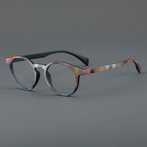 Round Acetate Glasses LE7034_Colorful C2