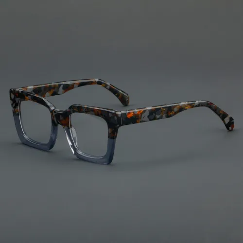 Square Acetate Glasses LE7022_Tortoise - Grey