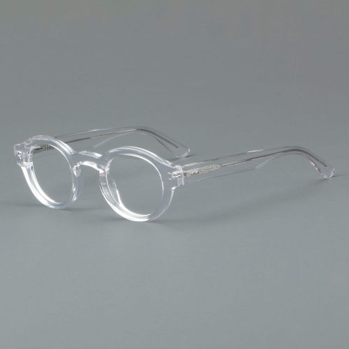 Round Acetate Glasses LE7024_Clear