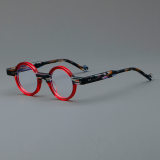 Round Acetate Glasses LE7045_Red