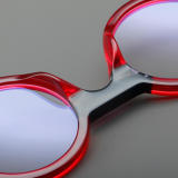 Round Acetate Glasses LE7045_Red