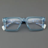 Square Acetate Glasses LE7020_Blue Front View