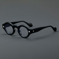 Round Acetate Glasses LE7058_Black