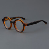 Round Acetate Glasses LE7055_Brown