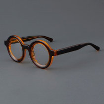 Round Acetate Glasses LE7055_Brown