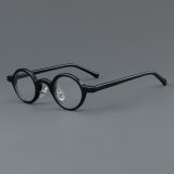 Round Acetate Glasses LE7050_Black