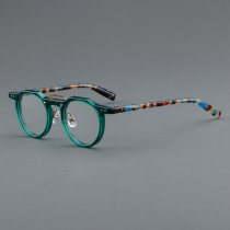 Round Acetate Glasses LE7005_Green Round Acetate Glasses LE7005_Green