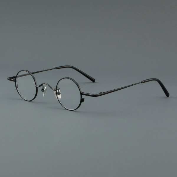 Round Metal Glasses LE7013_Black