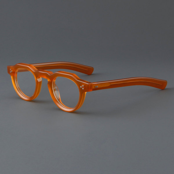 Round Acetate Glasses LE7004_Orange