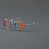 Round Acetate Glasses LE7035_Rainbow