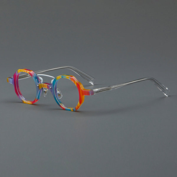 Round Acetate Glasses LE7035_Rainbow