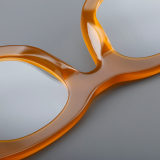 Round Acetate Glasses LE7041_Orange