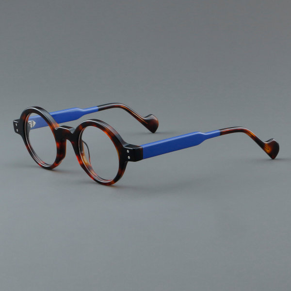 Round Acetate Glasses LE7021_Tortoise