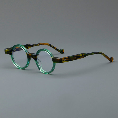 Round Acetate Glasses LE7045_Green