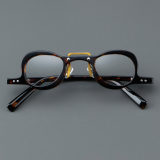 Round Acetate Glasses LE7038_Tortoise Front View