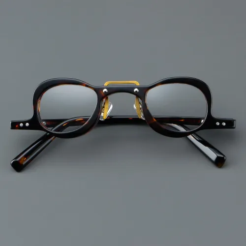 Round Acetate Glasses LE7038_Tortoise