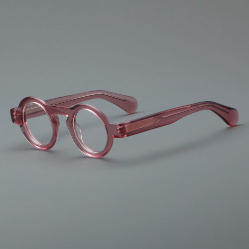 Round Acetate Glasses LE7018_Pink