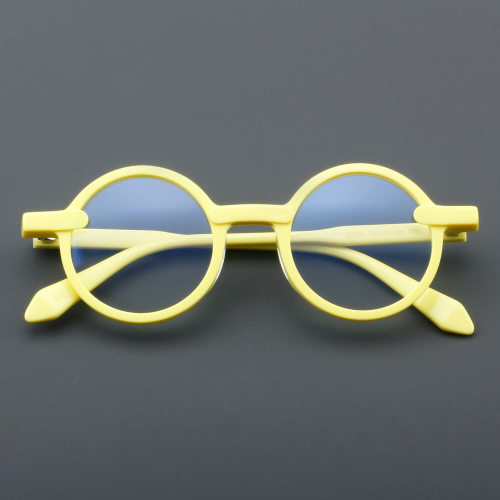 Round Acetate Glasses LE7036_Yellow