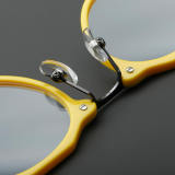 Round Acetate & Titanium Glasses LE7044_Yellow