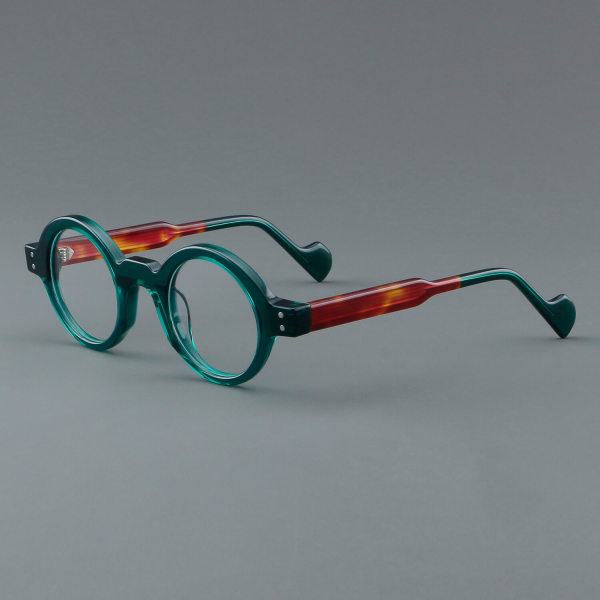 Round Acetate Glasses LE7021_Green