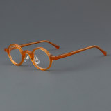 Round Acetate Glasses LE7050_Orange