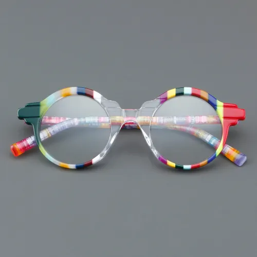 Round Acetate Glasses LE7029_Rainbow