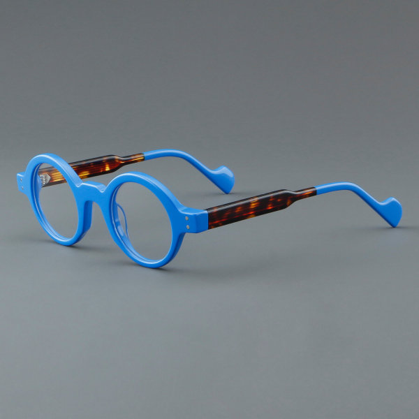 Round Acetate Glasses LE7021_Blue