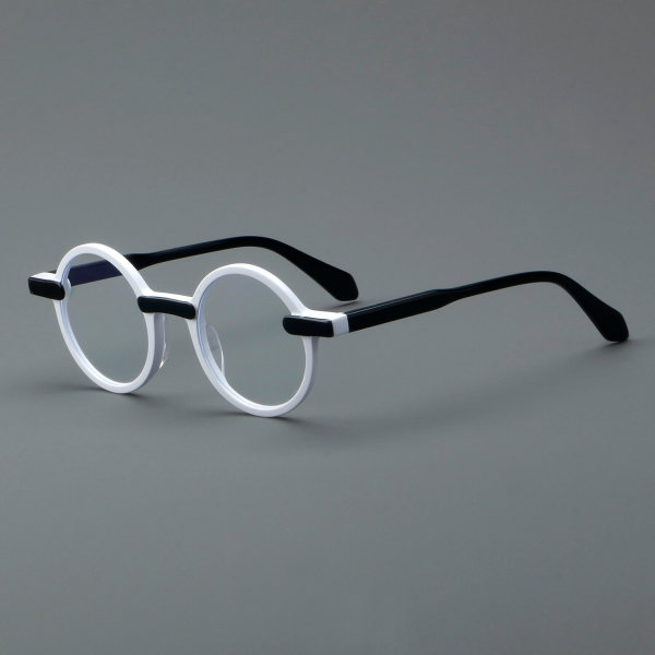 Round Acetate Glasses LE7036_White