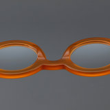 Round Acetate Glasses LE7032_Orange