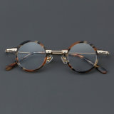 Round Acetate Glasses LE7028_Yellow Tortoise Front View