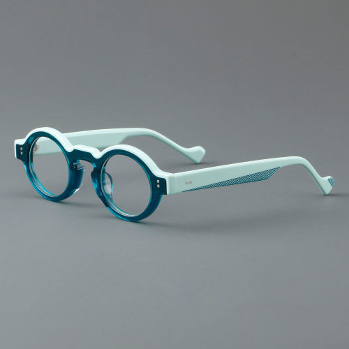 Round Acetate Glasses LE7040_Green