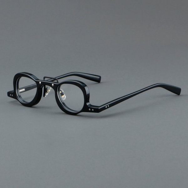 Round Acetate Glasses LE7038_Black
