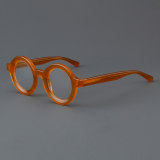 Round Acetate Glasses LE7032_Orange