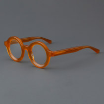 Round Acetate Glasses LE7032_Orange