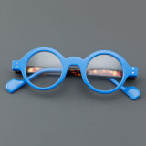 Round Acetate Glasses LE7021_Blue Front View