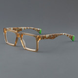 Square Acetate Glasses LE7020_Brown