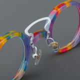 Round Acetate Glasses LE7035_Rainbow