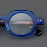 Geometric Acetate Glasses LE7025_Blue
