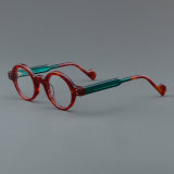 Round Acetate Glasses LE7021_Red