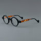 Round Acetate Glasses LE7021_Black