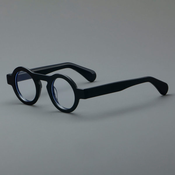 Round Acetate Glasses LE7018_Black